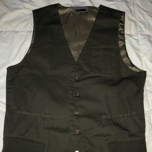 Men’s Casual Olive green Vest - Large